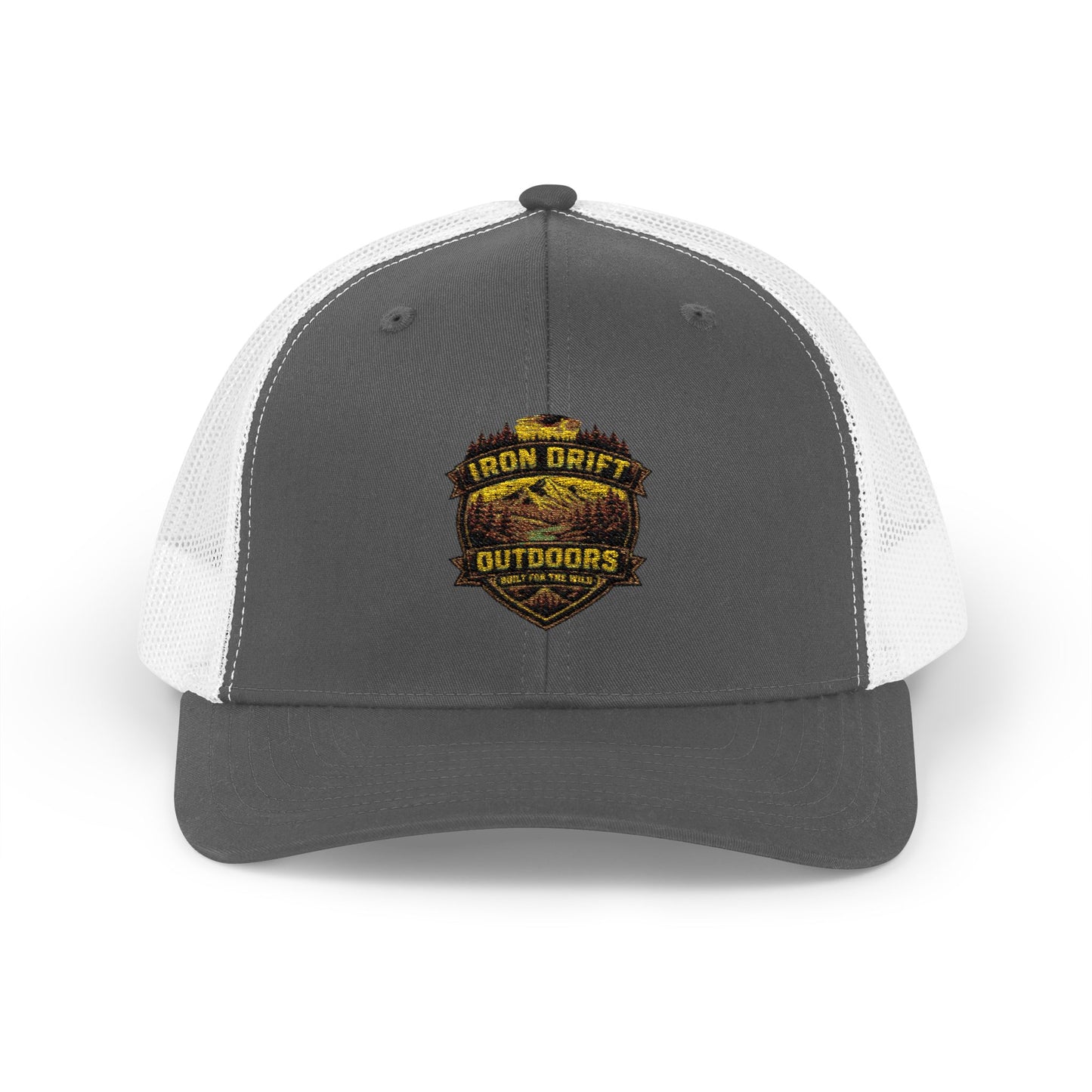 Outdoors Grunge Trucker Cap - Vintage Hunting Logo Snapback