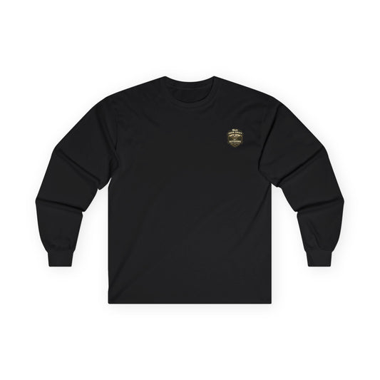 Fishing Logo Long Sleeve Tee — "Iron Drift Outdoors" Outdoor Fish Shirt