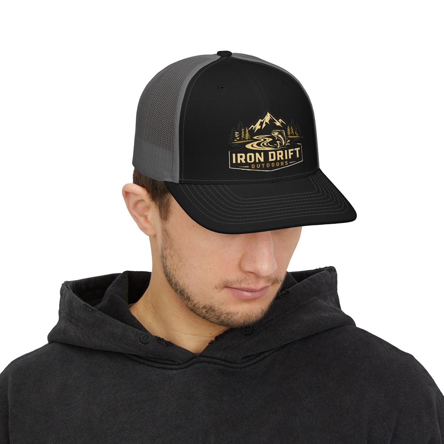 Iron Drift Outdoors Trucker Cap – Mountain River Snapback Hat