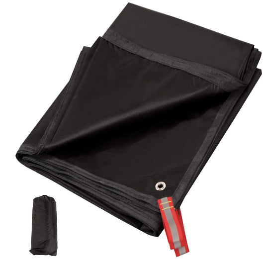 REDCAMP Ultralight Tent Footprint PU 2000 Waterproof Camping Tent Tarp with Drawstring Carrying Bag for Ground Camping Hiking (71"x87" UL Black)