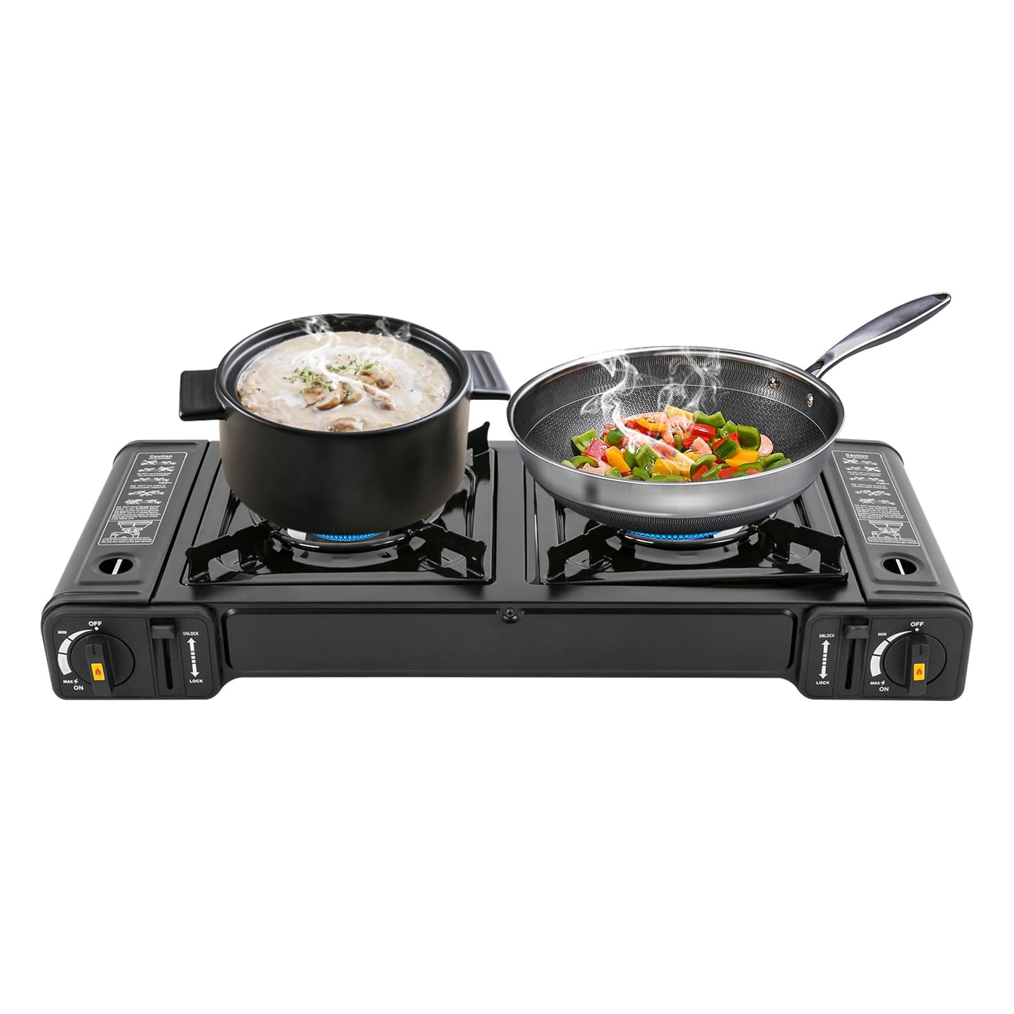 2-Burner Portable Camping Stove