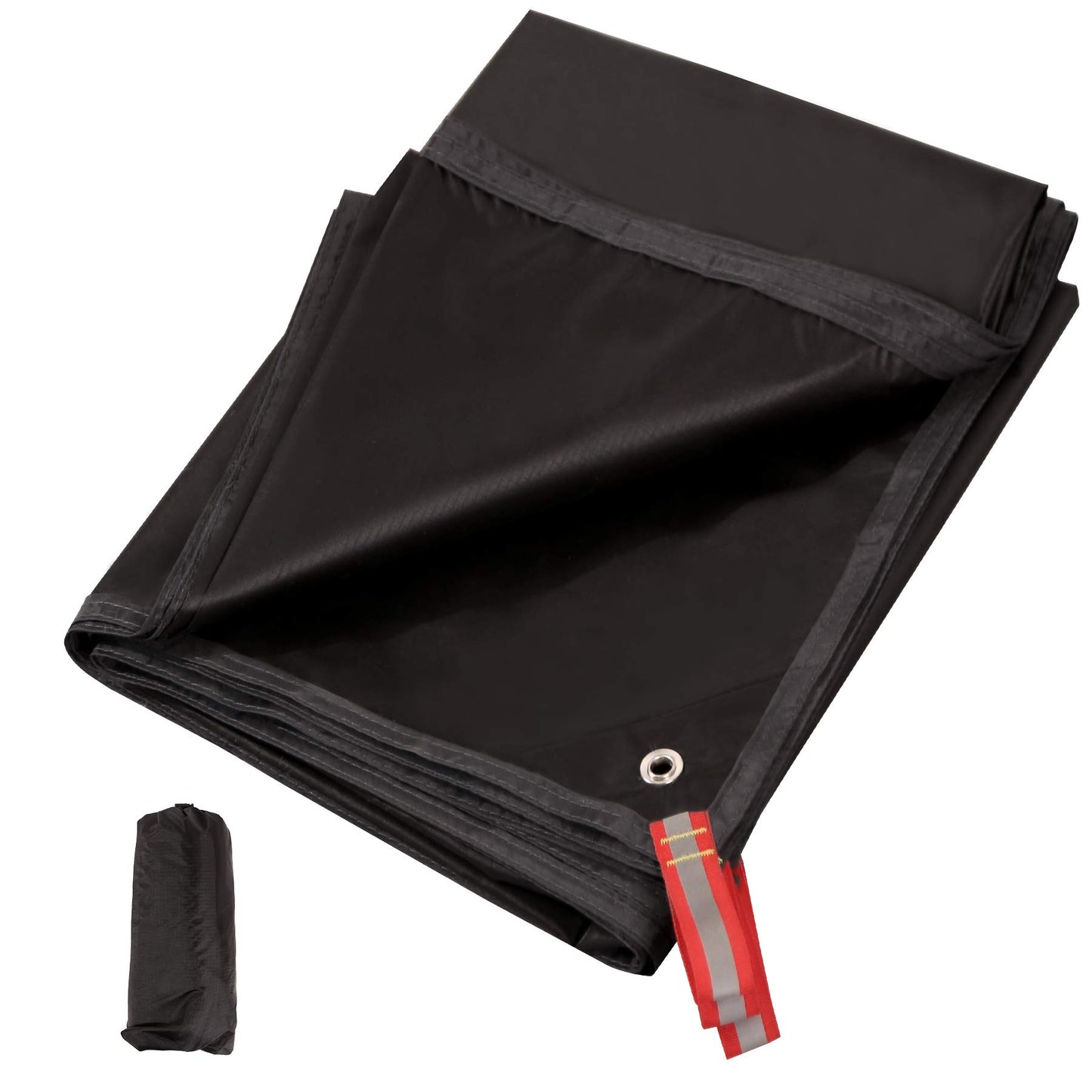 REDCAMP Ultralight Tent Footprint PU 2000 Waterproof Camping Tent Tarp with Drawstring Carrying Bag for Ground Camping Hiking (71"x87" UL Black)