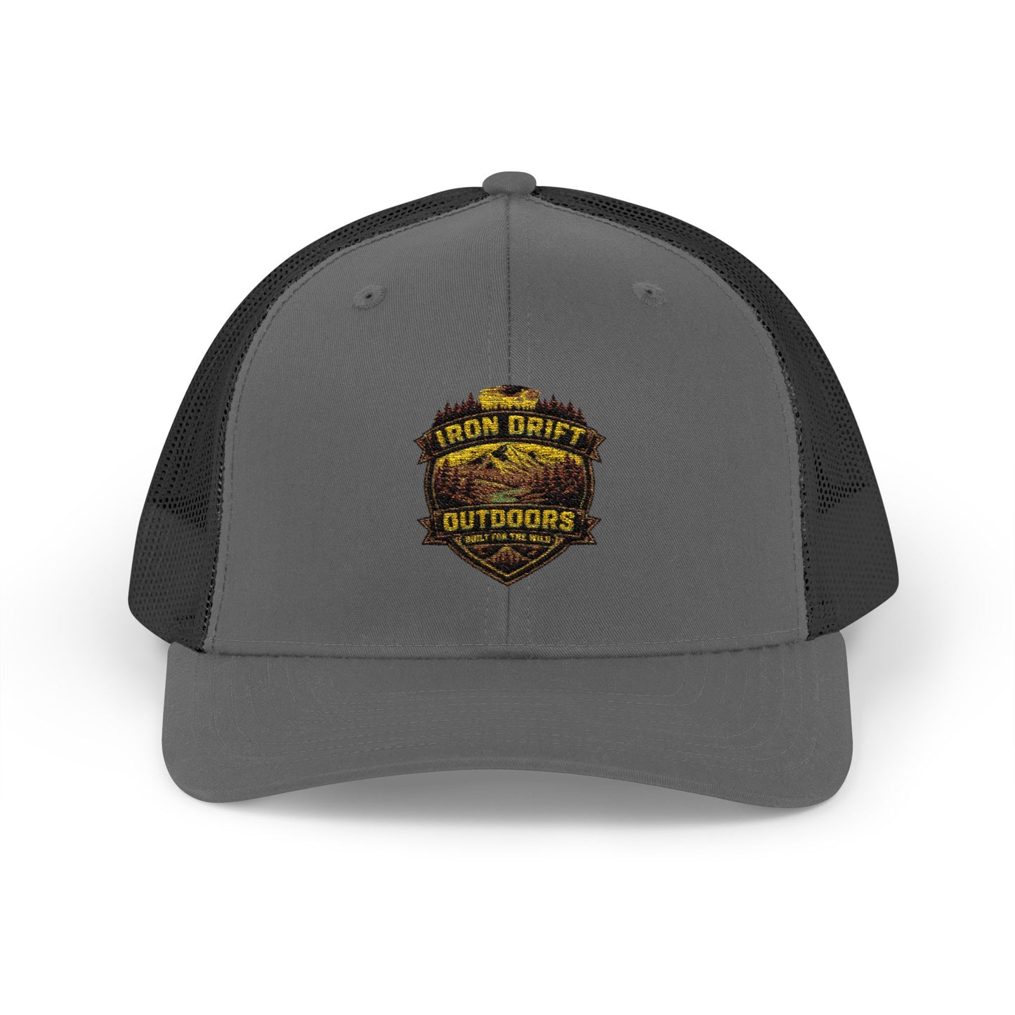 Outdoors Grunge Trucker Cap - Vintage Hunting Logo Snapback