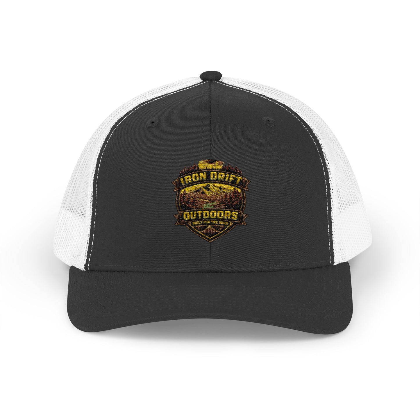Outdoors Grunge Trucker Cap - Vintage Hunting Logo Snapback