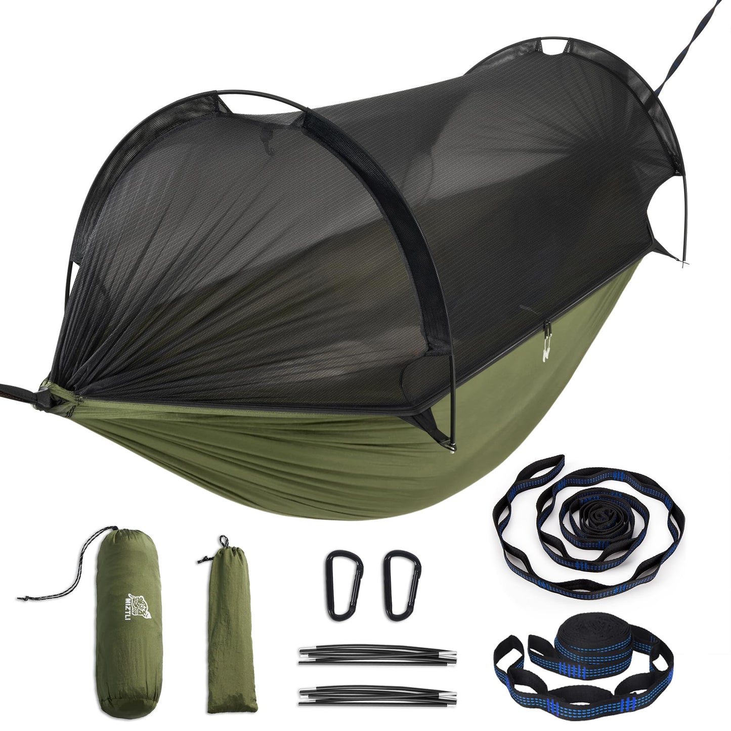 Miztli Camping Hammock -Portable Hammock w/Spacious Net & Tree Straps w/Adjutable Loops