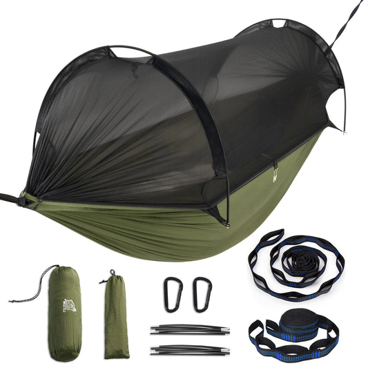 Miztli Camping Hammock -Portable Hammock w/Spacious Net & Tree Straps w/Adjutable Loops