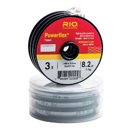 Rio Fly Fishing Tippet Powerflex Tippet 3Pack 3X-5X Fishing Line Clear