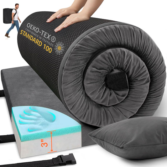 Airpanda Memory Foam Camping Mattress Sleeping Pad 3" Thick Waterproof